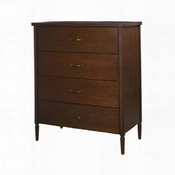 Dorel Living Brook Lane 4 Drawer Chest In Walnut