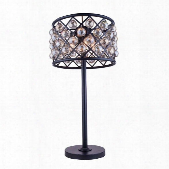 Elegant Lighting Madison 32 3 Light Royal Crystal Table Lamp