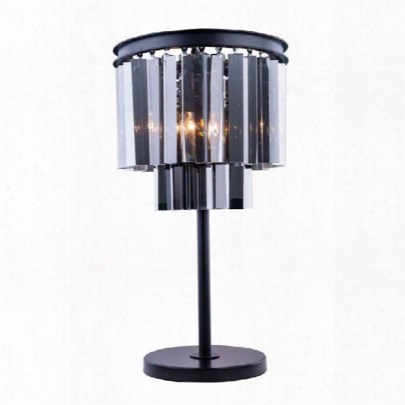 Elegant Lighting Sydney 26 3 Light Royal Crystal Table Lamp