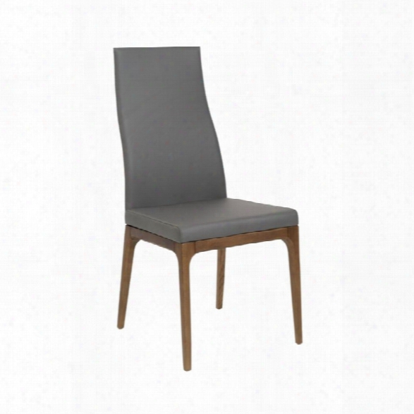 Eurostyle Sully Dining Chair In Gray Leatherette (set Of 2)