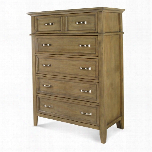 Furniture Of America Ackerson 6 Drawer Chest In Weathered Oak