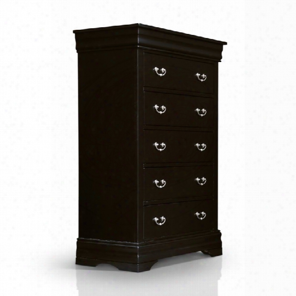 Furniture Of America Amerada 5 Drawer Chest In Espresso