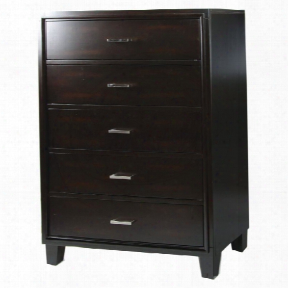 Furniture Of America Muscett 5 Drawer Bedroom Chest In Espresso