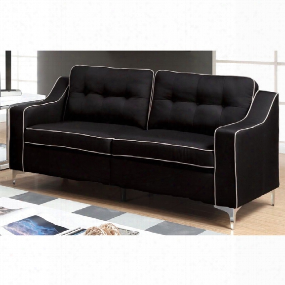 Furniture Of America Pelham Contemporary Sofa In Black