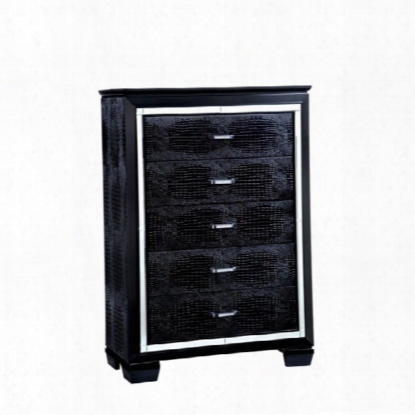 Furniture Of America Rachel 5 Drawer Chest In Black