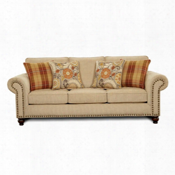 Furniture Of America Tayden Fabric Sofa In Tan