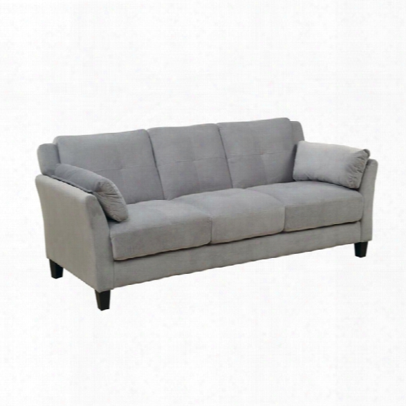 Furniture Of America Trevon Tuf Ted Fabric Sofa In Gray