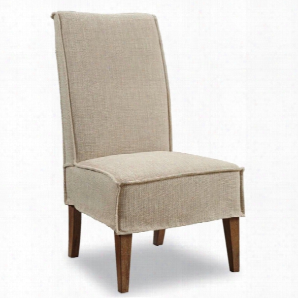 Hooker Furniture Mini Slipcover Side Dining Chair In Toffee