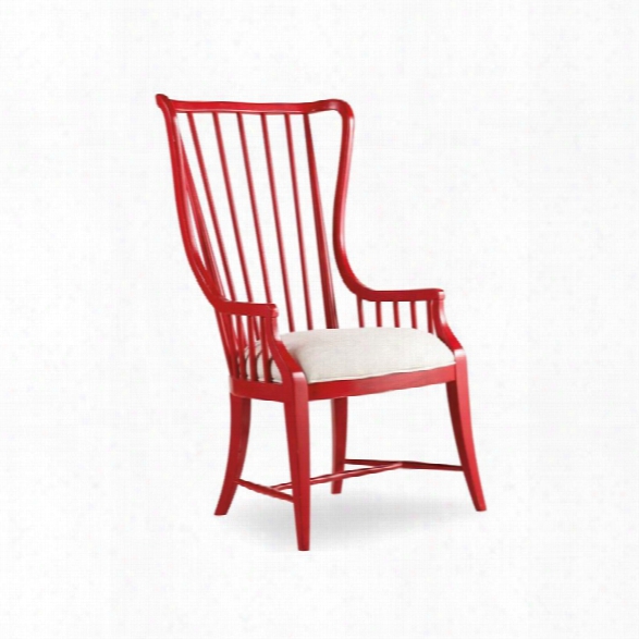 Hooker Furniture Sanctuary Tall Spindle Dining Arm Chair In Red