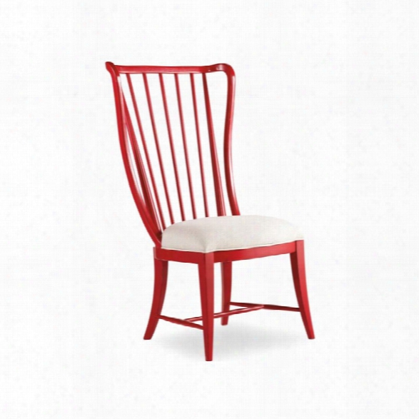 Hooker Furniture Sanctuary Tall Spindle Dining Side Chair In Red