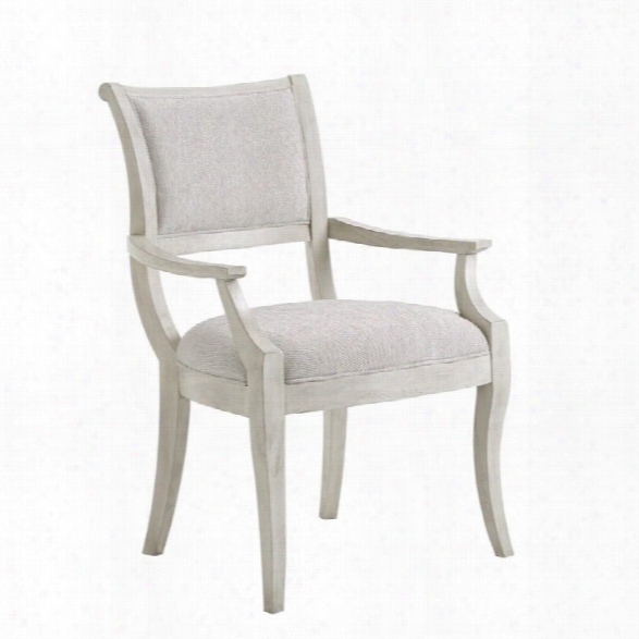 Lexington Oyster Bay Eastport Upholstered Dining Arm Chair In Pearl