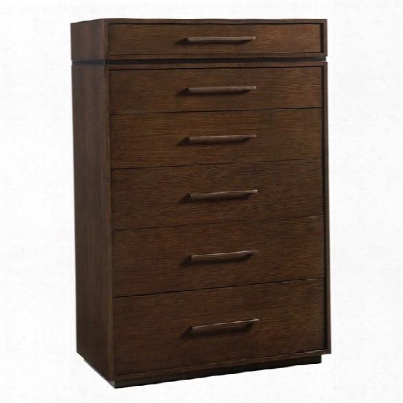 Lexington Zavala 6 Drawer Median Chest In Mocha Brown