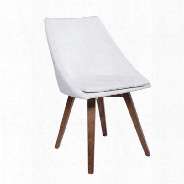 Maklaine Dining Chair In White (set Of 2)