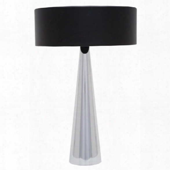 Nuevo Kasa 3 Light Metal Table Lamp In Silver And Black