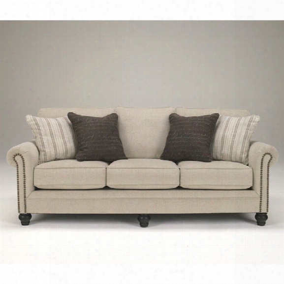 Signature Design By Ashley Furniture Milari Microfiber Sofa In Linen
