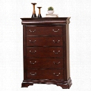 Abbyson Living Sabrely 5 Drawer Chest in Brown