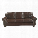 Ashley Banner Leather Sofa in Coffee