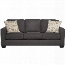 Flash Furniture Alenya Microfiber Sofa in Charcoal