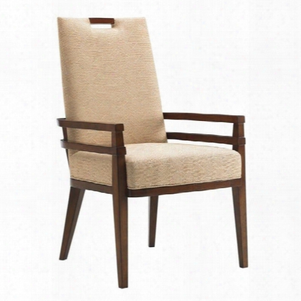 Tommy Bahama Island Fusion Coles Bay Fabric Arm Chair In Gold