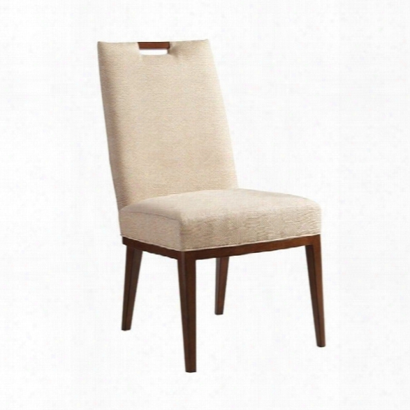 Tommy Bahama Island Fusion Coles Bay Fabric Side Chair In Gold