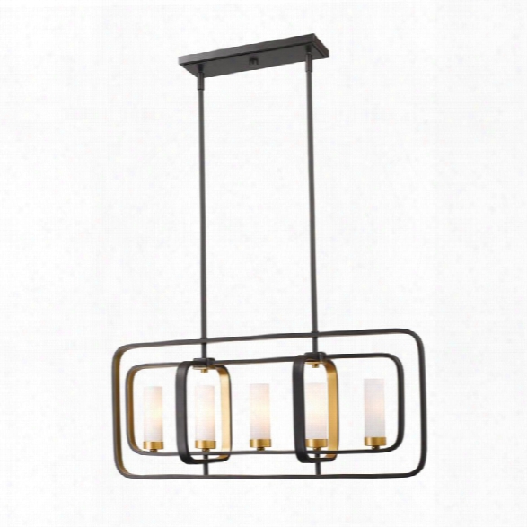 Z-lite Aideen 5 Light Kitchen Island Pendant In Bronze Gold