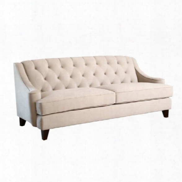 Abbyson Living Emily Tufted Sofa In Beige