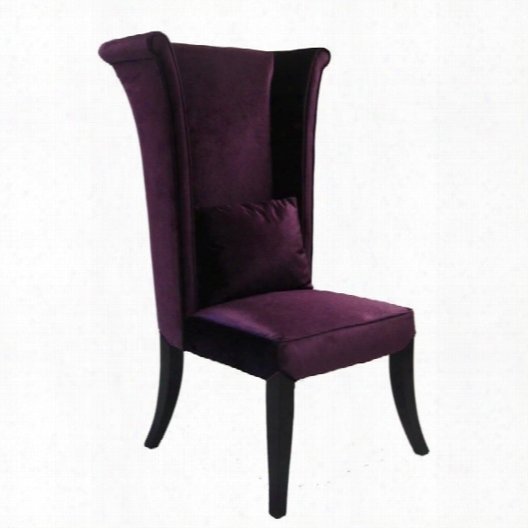 Armen Living Mad Hatterparsons Dining Chair In Purple