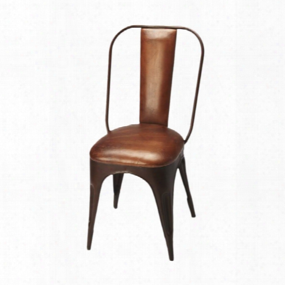 Butler Specialty Industrial Chic Dining Chair In Brown