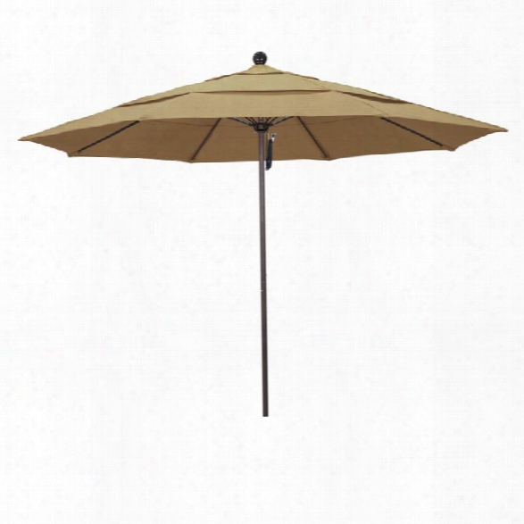 California Umbrella Venture 11' Bronze Market Umbrella In Heather