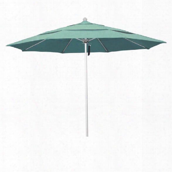 California Umbrella Venture 11' Silver Market Umbrella In Mist