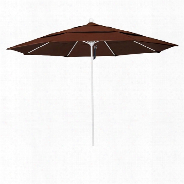California Umbrella Venture 11' White Market Umbrella In Bay Brown
