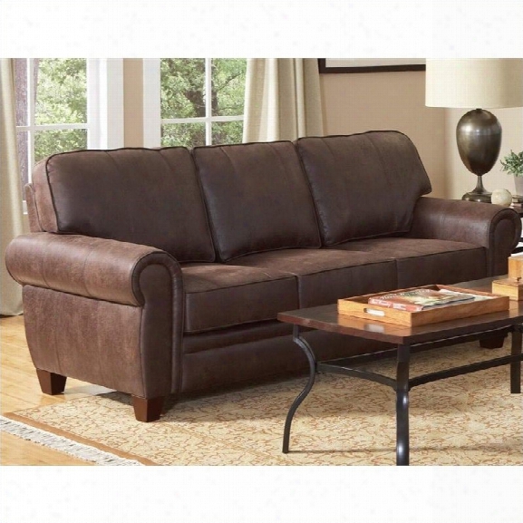 Coaster Bentley Elegant And Rustic Microfiber Sofa In Brown