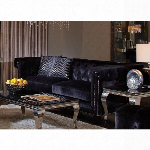 Coaster Reventlow Nailhead Trim Sofa In Black