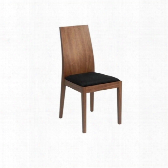 Eurostyle Deanna Dining Chair In Walnut And Black