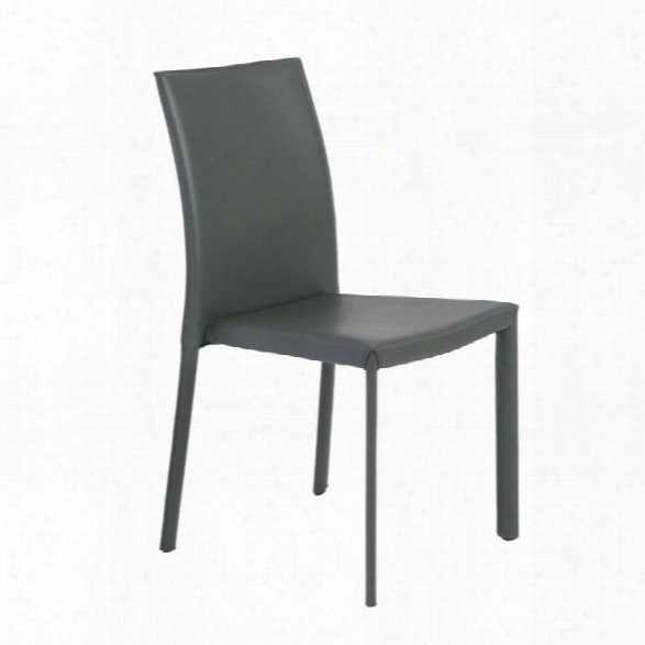 Eurostyle Hasina Stacking Side Chair In Gray (set Of 4)