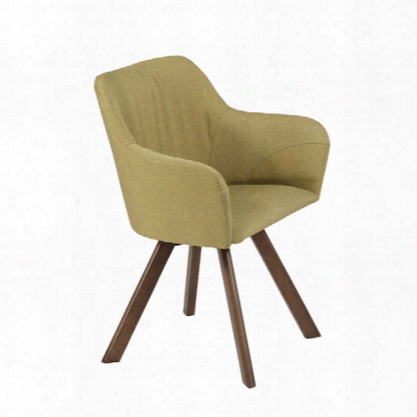 Eurostyle Sampson Arm Chair In Avocado Fabric (set Of 2)