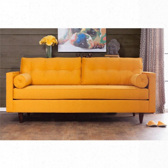 Furniture Of America Eckert Upholstered Sofa In Sunshine Gold