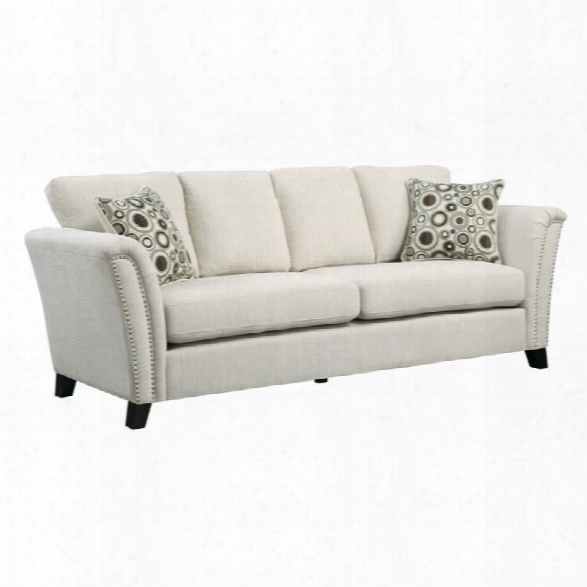 Furniture Of America Shirley Fabric Sofa In Ivory