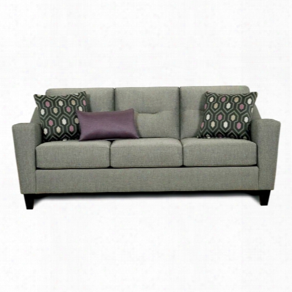 Furniture Of America Taelyn Fabric Tufted Sofa In Gray