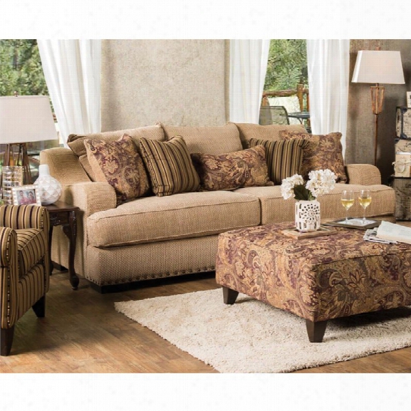 Furniture Of America Tanner Fabric Sofa In Tan