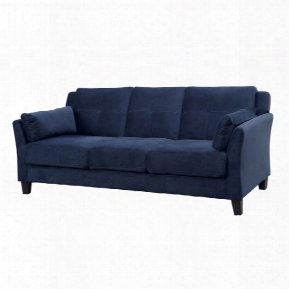 Furniture Of America Trevon Tufted Sofa In Navy