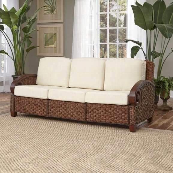 Home Styles Cabana Banana Iii Three Seat Sofa In Cinnamon