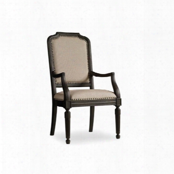 Hooker Furniture Corsica Upholstered Side Chair In Dark Wood