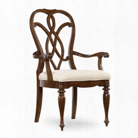 Hooker Furniture Leesburg Splatback Dining Arm Chair In Mahogany