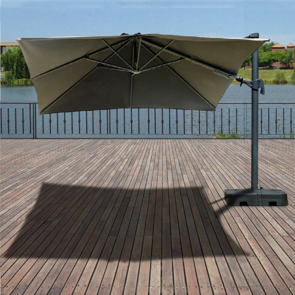 International Home Atlantic Liberty 10 Ft Square Patio Umbrella With Base