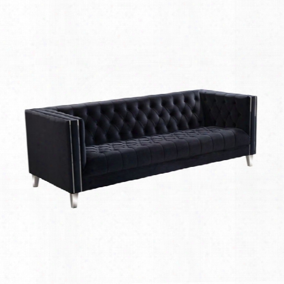 Moe's Alistair Sofa In Black Velvet