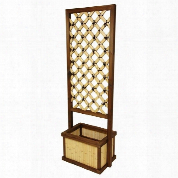 Oriental Furniture 6 ' Tall Trellis In Natural