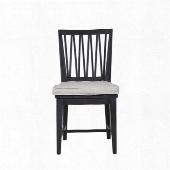 Universal Furniture Authenticity Side Chair In Black Denim