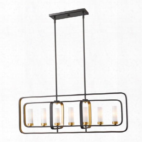 Z-lite Aideen 7 Light Kitchen Island Pendant In Bronze Gold