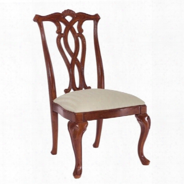 American Drew Cherry Grove Pierced Back Dining Side Chair In Cherry